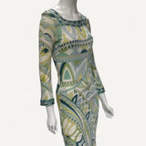 Vestido Emilio Pucci Green Square Kneck