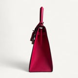 Bolsa Hermès Kelly 25 Epsom Verso Framboise/Prun com Ferragens Gold