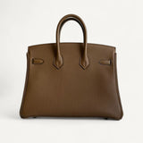 Bolsa Hermés Birkin 25 Togo Alezan com Ferragens Palladium