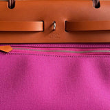 Bolsa Hermès Herbag 31 Rose Pourpre com Ferragens Palladium