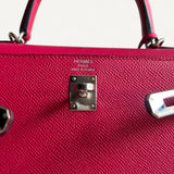 Bolsa Hermès Kelly 25 Epsom Verso Framboise/Prun com Ferragens Gold