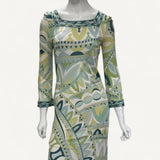 Vestido Emilio Pucci Green Square Kneck