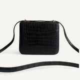 Bolsa Hermès Constance 18 Alligator Matte Noir com Ferragens Palladium/Lizzard