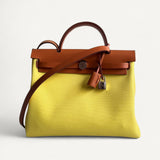 Bolsa Hermès Herbag 31 Jaune de Naples com Ferragens Palladium