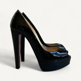 Sapato Christian Louboutin Victoria 160 Preto Envernizado