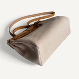 Bolsa Hermès Herbag 31 Ecru Viking Criss Toile com Ferragens Palladium