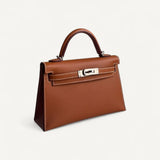 Bolsa Hermès Mini Kelly Epsom Gold com Ferragens Palladium
