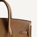 Bolsa Hermés Birkin 25 Togo Alezan com Ferragens Palladium