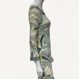 Vestido Emilio Pucci Green Square Kneck
