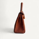 Bolsa Hermès Kelly 25 Retourne Barenia com Ferragens Gold