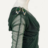 Vestido Dolce & Gabbana Drapeado em Tule Verde