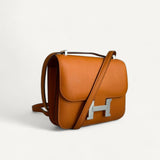 Bolsa Hermès Constance 18 Evercolor Verso Abricot/Terre Battue