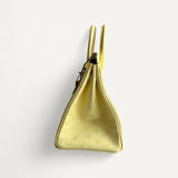 Bolsa Hermès Birkin 25 Ostrich Limoncello com Ferragens Palladium