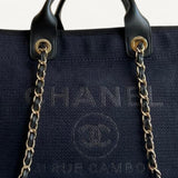 Bolsa Chanel Deauville Tote Azul Marinho