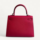 Bolsa Hermès Kelly 25 Epsom Verso Framboise/Prun com Ferragens Gold