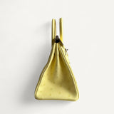 Bolsa Hermès Birkin 25 Ostrich Limoncello com Ferragens Palladium