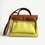 Bolsa Hermès Herbag 31 Jaune de Naples com Ferragens Palladium