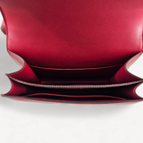 Bolsa Hermès Constance 18 rouge Grenat com Ferragem Gold Hardware