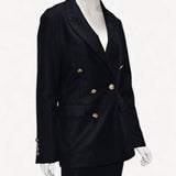 Blazer Balmain Preto com Botões Dourados