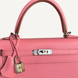 Bolsa Hermès Kelly 25 Epsom Rose Confetti com Ferragens Palladium