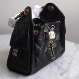 Bolsa Chanel 25 Mini Caviar Preta com Ferragens Gold