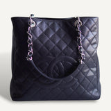 Bolsa Chanel Petit Shopping Tote Couro Caviar Preta