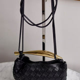 Bolsa Bottega Veneta Sardine Entrecciato Preta Pequena