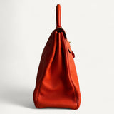 Bolsa Hermès Kelly 35 Togo Orange com Ferragens Gold