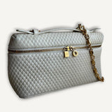 Bolsa Loro Piana Extra Pocket L19 Natural Beige Com Ferragens Douradas