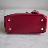 Bolsa Prada Mini Galleria Couro Saffiano Verniz Vermelha