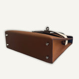 Bolsa Hermès Mini Kelly Epsom Tricolor Gold | Nata | Noir com Ferragens Palladium