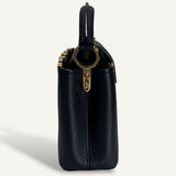 Bolsa Louis Vuitton Capucines Mini Preta com Ferragens Douradas