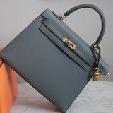 Bolsa Hermès Kelly 25 Epsom Vert Amande com Ferragens Gold