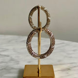 Argola Em Ouro Branco 18K Oval Boleada em Pavê com Diamantes  Champ | Diamantes Brancos