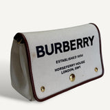 Bolsa Burberry Note Canvas Logo Crossbody