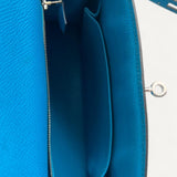 Bolsa Hermès Kelly 25 Sellier Bleu Zanzibar com Ferragens Palladium - Stamp Y