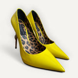 Scarpin Philippi Plain em Couro Envernizado Amarelo