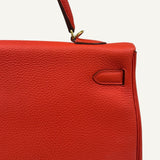 Bolsa Hermès Kelly 35 Capucine com Ferragens Gold