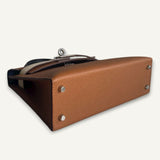 Bolsa Hermès Mini Kelly Epsom Tricolor Gold | Nata | Noir com Ferragens Palladium