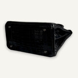 Bolsa Hermès Birkin 30 Croco Porosus Shiny Noir com Ferragens Palladium