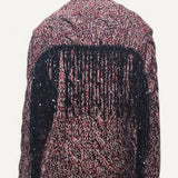 Suéter Prada Fringed-Beads Wool-Blend