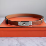 Cinto Hermès Kelly Epsom Gold com Ferragens Palladium