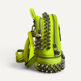 Mochila Philipp  Plein Mini Verde  Neon com Spikes