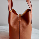 Bolsa Hermès In the Loop Togo Gold  com Ferragens Gold