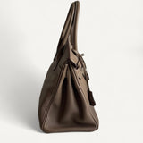 Bolsa Hermès Birkin 30 Swift Etoupe com Ferragens Palladium