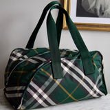 Bolsa Burberry Nylon Check Shield Ivy