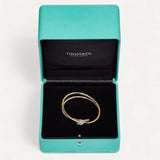 Bracelete Tiffany Knot de Duas Voltas em Ouro Amarelo com Diamantes