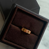 Anel Hermès Kelly Rose Gold 18K Com Diamantes Cravejados Modelo Pequeno