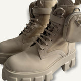 Bota Prada Monolith Re-Nylon Off-White