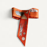 Twilly Hermès In The Pocket Abricot, Vert Amande e Jaune Pale